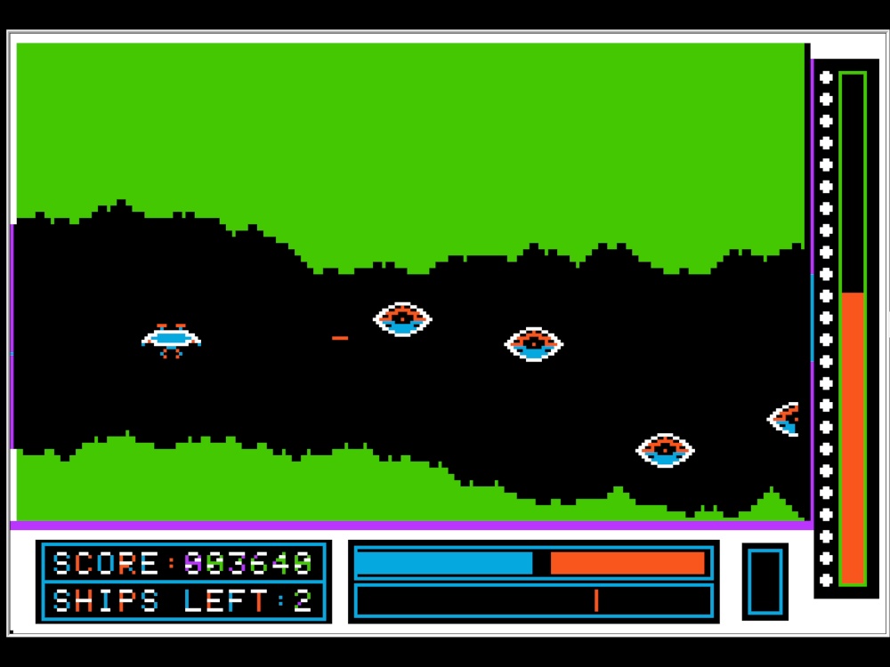 Gameplay of Lunar Leepers for Apple II